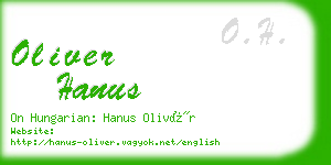 oliver hanus business card